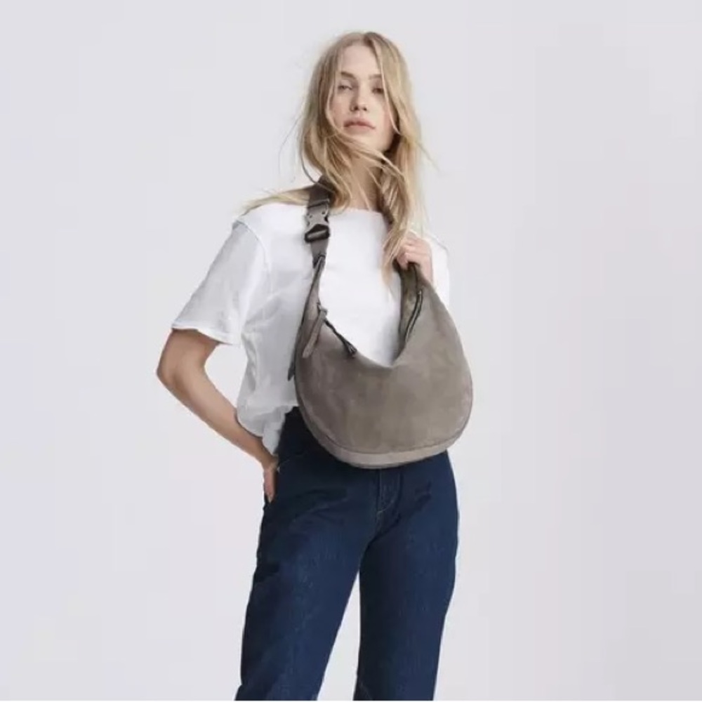 Rag & Bone Suede Hobo Shoulder Crossbody Tote Bag Convertible